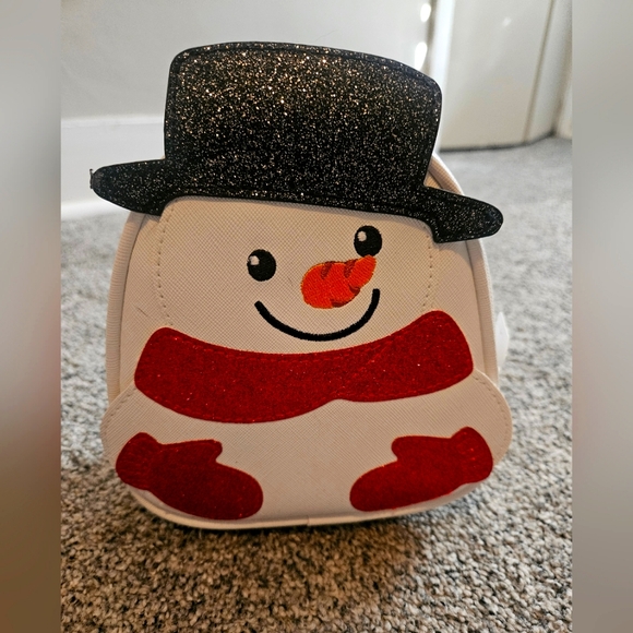 Sparkling SNOWMAN Cosmetic Bag Bath and Body Works NWTs Christmas - Picture 1 of 3
